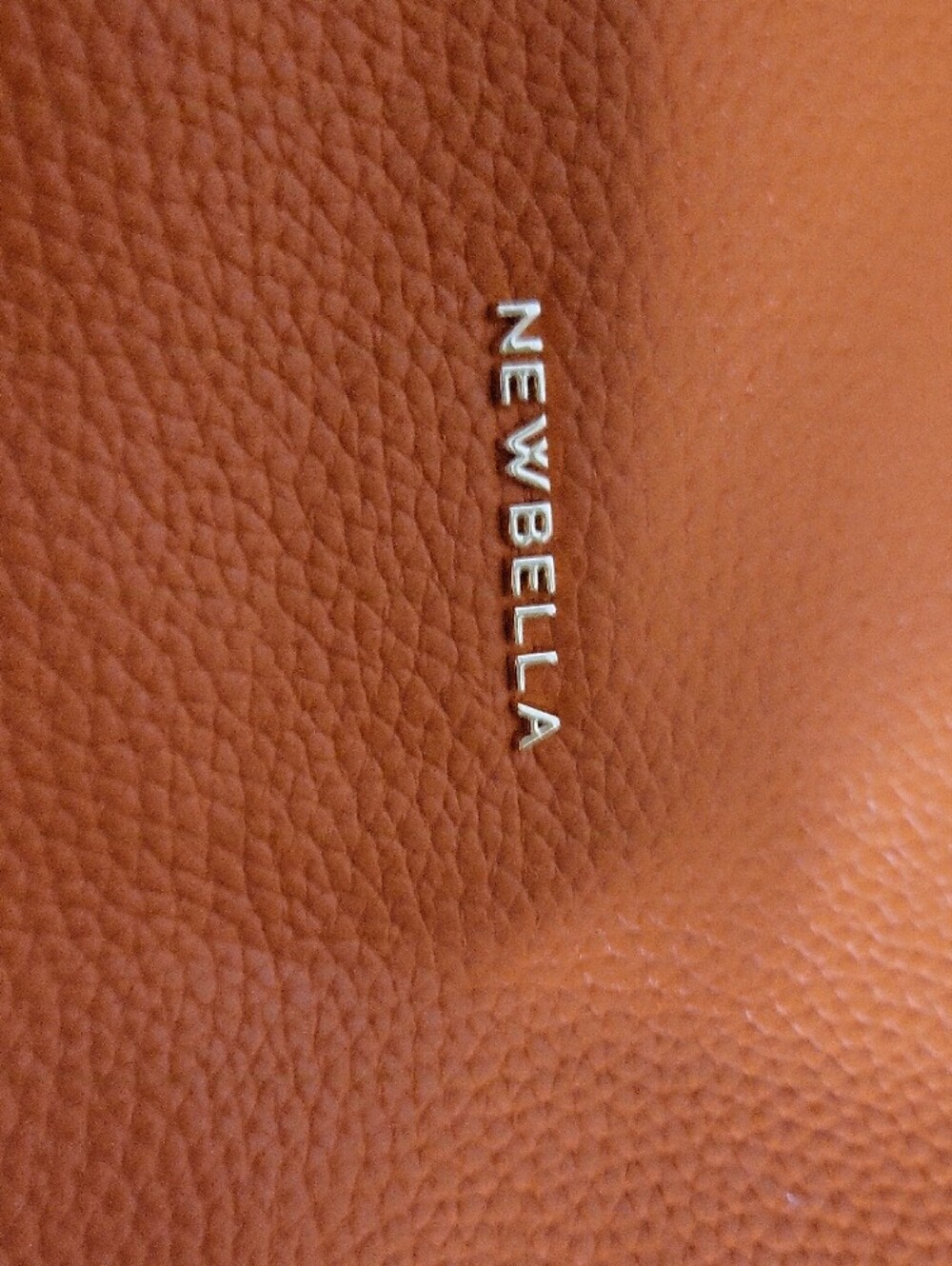Orange Pebbled Tote with Ring Accent - Picture 8 of 8